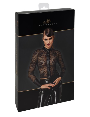 Chemise dentelle Noirelle F377 - Noir Handmade